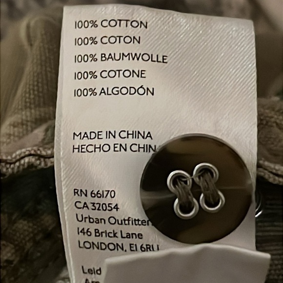 Anthropologie Green/Pink Floral Cropped Cargo Balloon Pants Size 00P - Picture 7 of 7